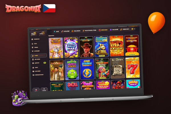 Dragonia Casino pro PC zobrazuje navigační menu a herní lobby přímo v aplikaci